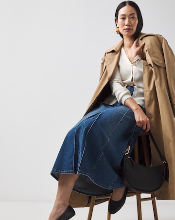 Washed Blue Pocket Front Skirt