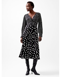 French Connection Polka Dot Candice Satin Dress