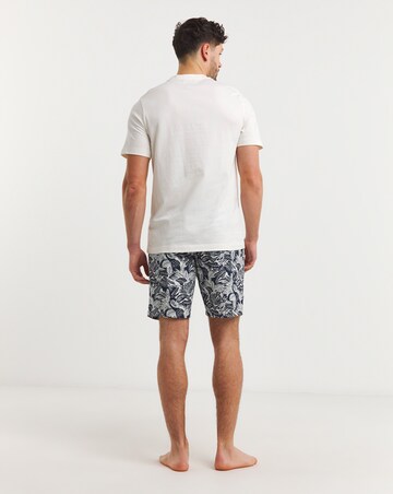 Jersey Tee and Woven Shorts Leaf Pyjama Set