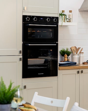 Russell Hobbs RH89DEO2001B/02 89cm High Built-In Double Oven Black Install