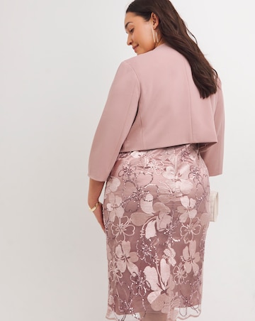 Joanna Hope Blush Sequin Dress and Jacket