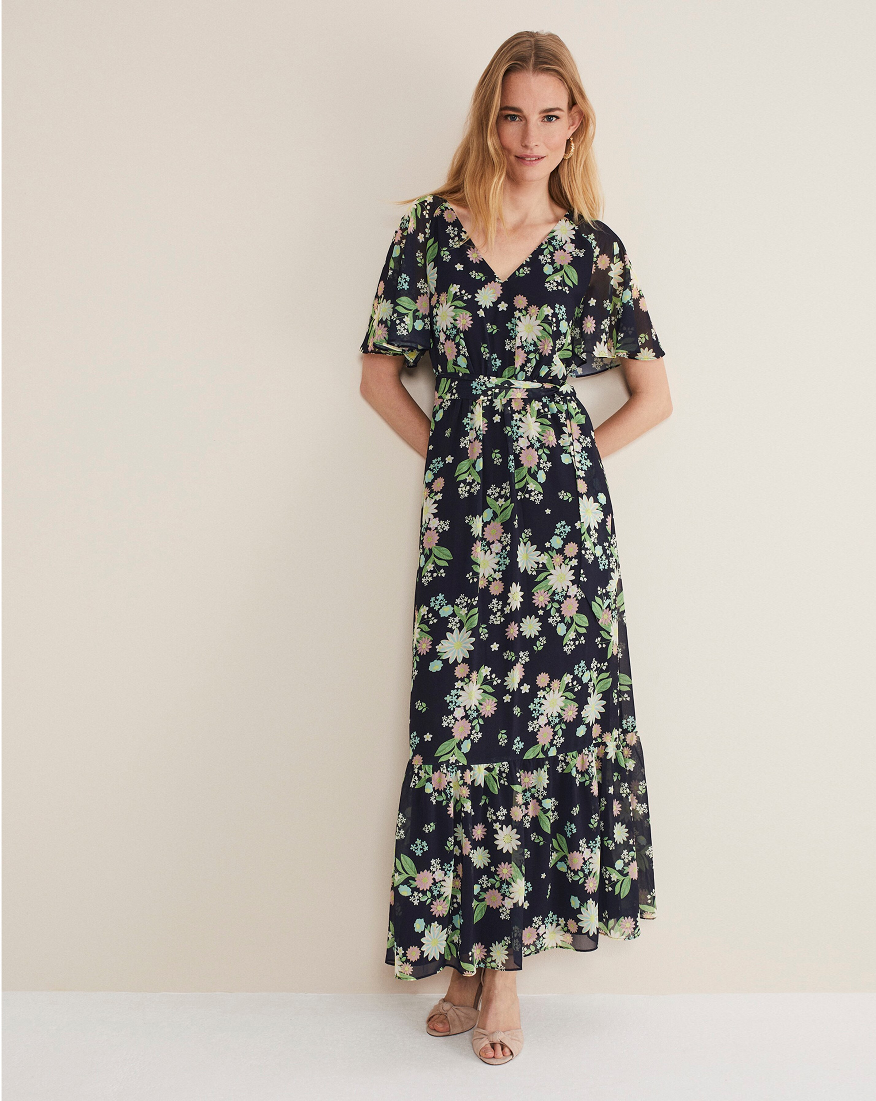 Phase Eight Georgia Tiered Maxi Dress | JD Williams