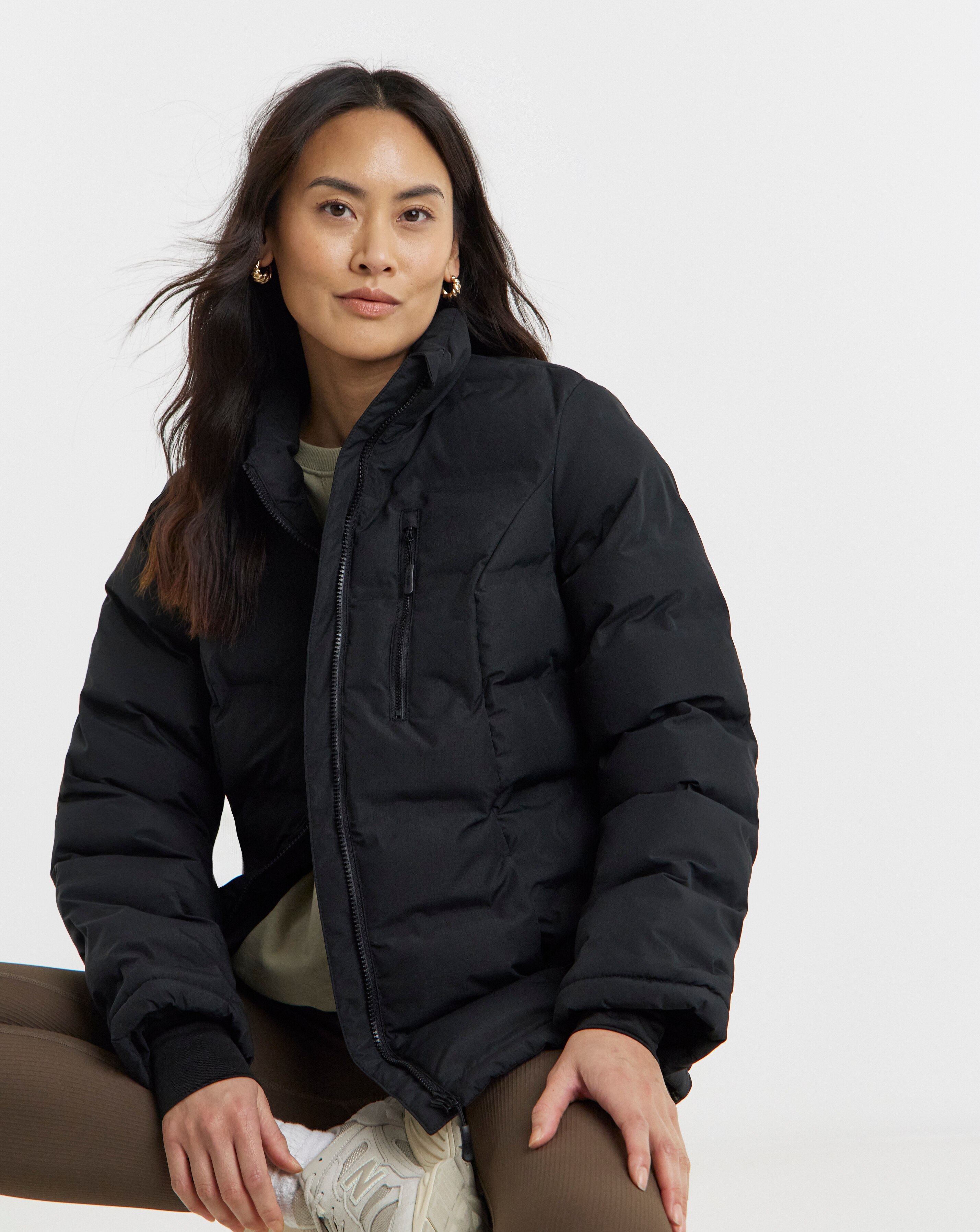 Snowdonia Black Showerproof Short Coat