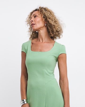 Joanna Hope Cap Sleeve Panel Column Midi Dress