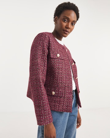 Burgundy Boucle Jacket