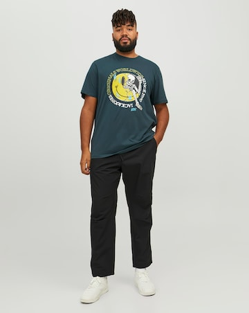 Jack & Jones Black Straight Fit Cotton Trouser