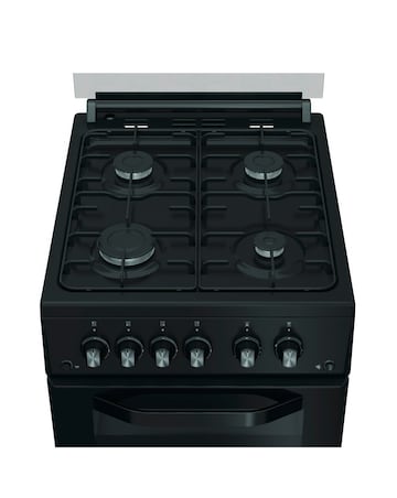Hotpoint HDG5GCB 50cm Gas Double Cooker - Black