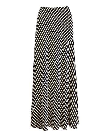 Ro&Zo Bias Stripe Maxi Skirt