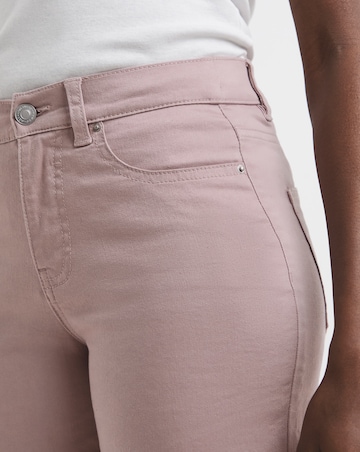 24/7 Blush Knee Denim Shorts