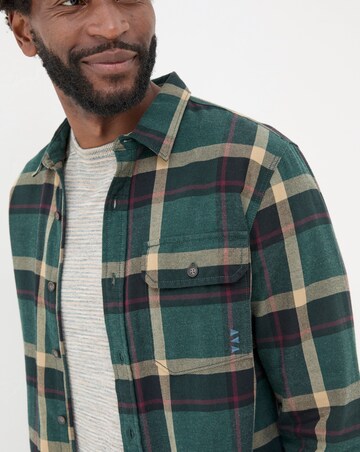 Fatface Dark Sky Check Shirt - Green