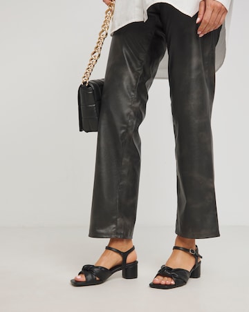 Tamika Volume Twist Flexible Sole Block Heel Sandals - Wide Fit (E)