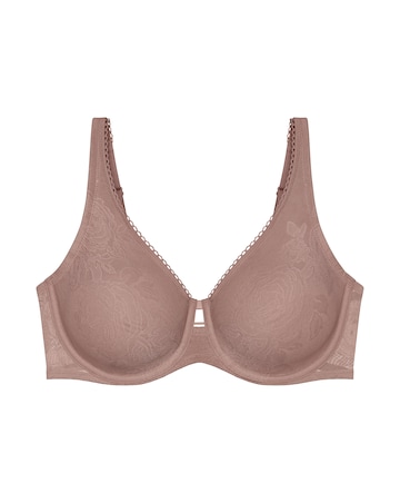 Triumph Wild Rose Sensation Minimiser Wired Bra Choc Mousse