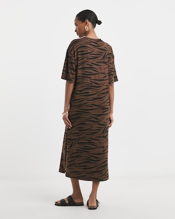 Soft Touch Half Sleeve Midi T-Shirt Dress