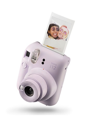 Fujifilm Instax Mini 12 Instant Camera with Case, Album, Cards & Pegs - Purple
