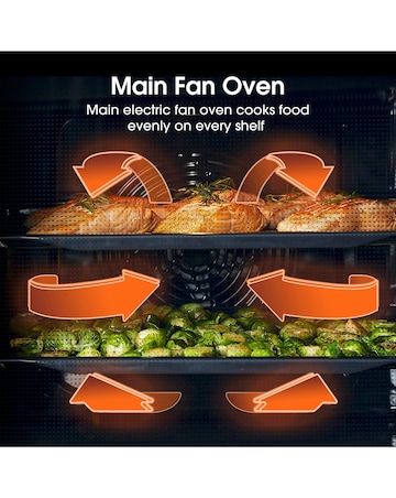 Hisense HDE3211BXUK 60cm Electric Cooker Ceramic Hob - Grey