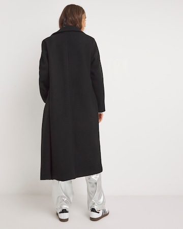 Black Lined Longline Coat