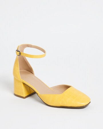 Two Part Block Heel Shoe - Extra Wide Fit (EEE)