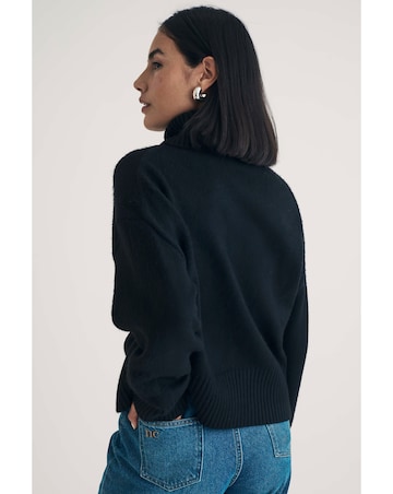 Nobody's Child Black Roll Neck Meet the Jean Jumper