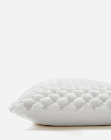 Scallop Faux Fur Cushion - Ivory