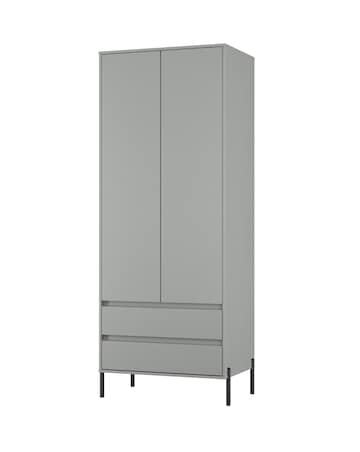 Sloan Ready Assembled 2 Door 2 Drawer Wardrobe