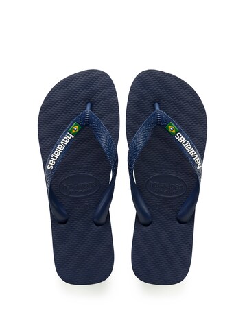 Havaianas Basil Logo Flip Flops - Navy