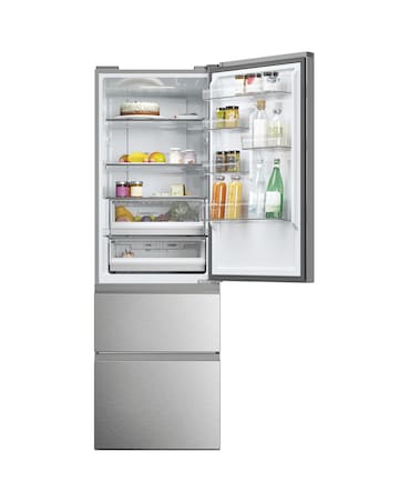 Haier HTW5618ENMG Combi Series 5 180cm Fridge Freezer - Inox