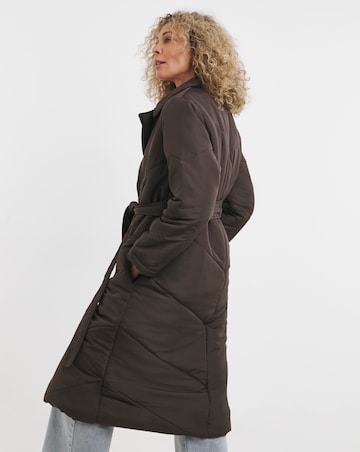 Chocolate Padded Robe Coat