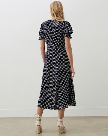 Finery London Polka Dot Midi Dress