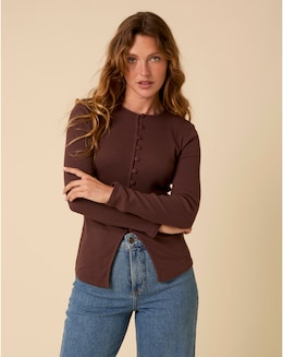 Nobodys Child Rhea Ribbed Waistcoat Top