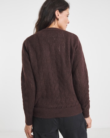 Re-luxe Brown Crew Neck Jumper
