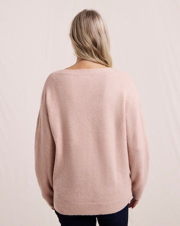 Julipa Intarsia Star Deep V Neck Jumper