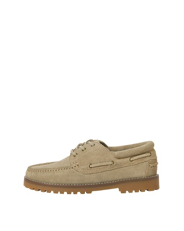 Jack & Jones Brooklyn Suede Boat Shoe - Natural