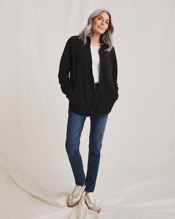 Julipa Zip Up Fleece With Cord Piping