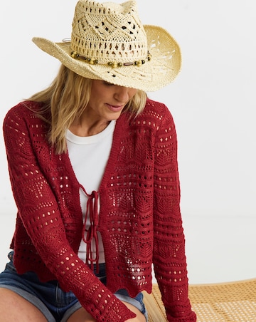 Bead Detail Western Cowboy Hat