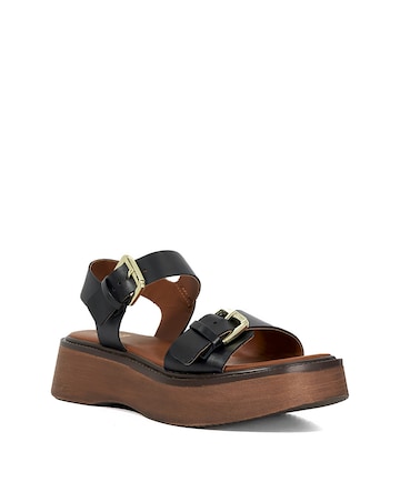 Dune Luno Leather Flatform Sandals Fit D