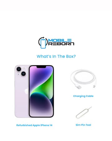 Refurbished Apple iPhone 14 128GB - Purple (Pristine Condition)