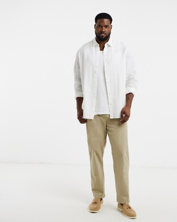 Jack & Jones Breeze Linen Blend Long Sleeve Shirt - White