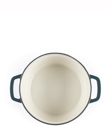 Salter 24cm Cast Iron Casserole Dish Green