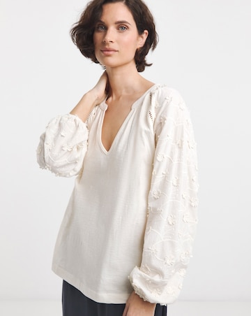 Long Sleeved 3D Lace Blouse