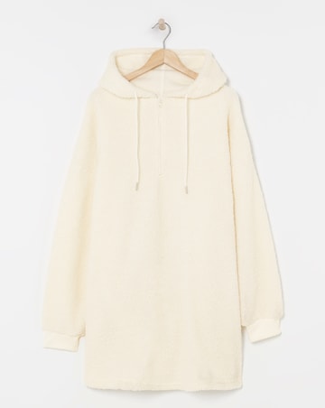 Supersoft Borg Oversized Hooded Lounge Dress