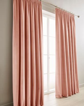 Luxury Heavyweight Velour Lined Pencil Pleat Curtains