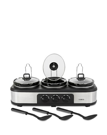 Tower T16015 3 x 1.5 Litre Pot Slow Cooker