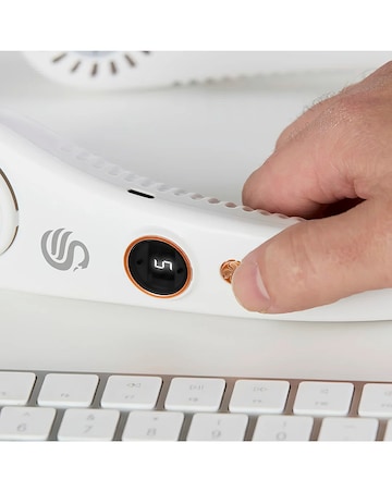 Swan Rechargeable Neck Fan - White