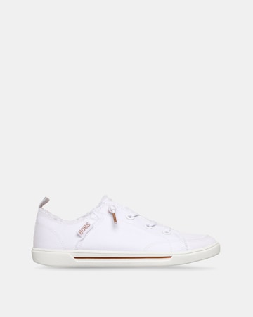 Skechers White B Cute 2.0 Canvas Slip On Trainers - Wide Fit (E)