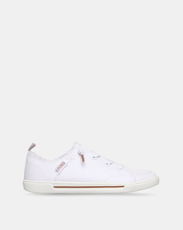 Skechers White B Cute 2.0 Canvas Slip On Trainers - Wide Fit (E)