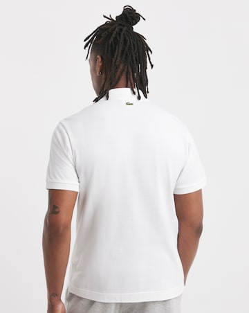 Lacoste Short Sleeve Croc Logo Polo - Off White