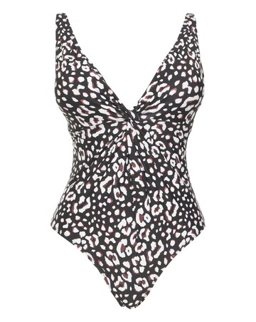 Animal Twist Front Non Wired Swimsuit