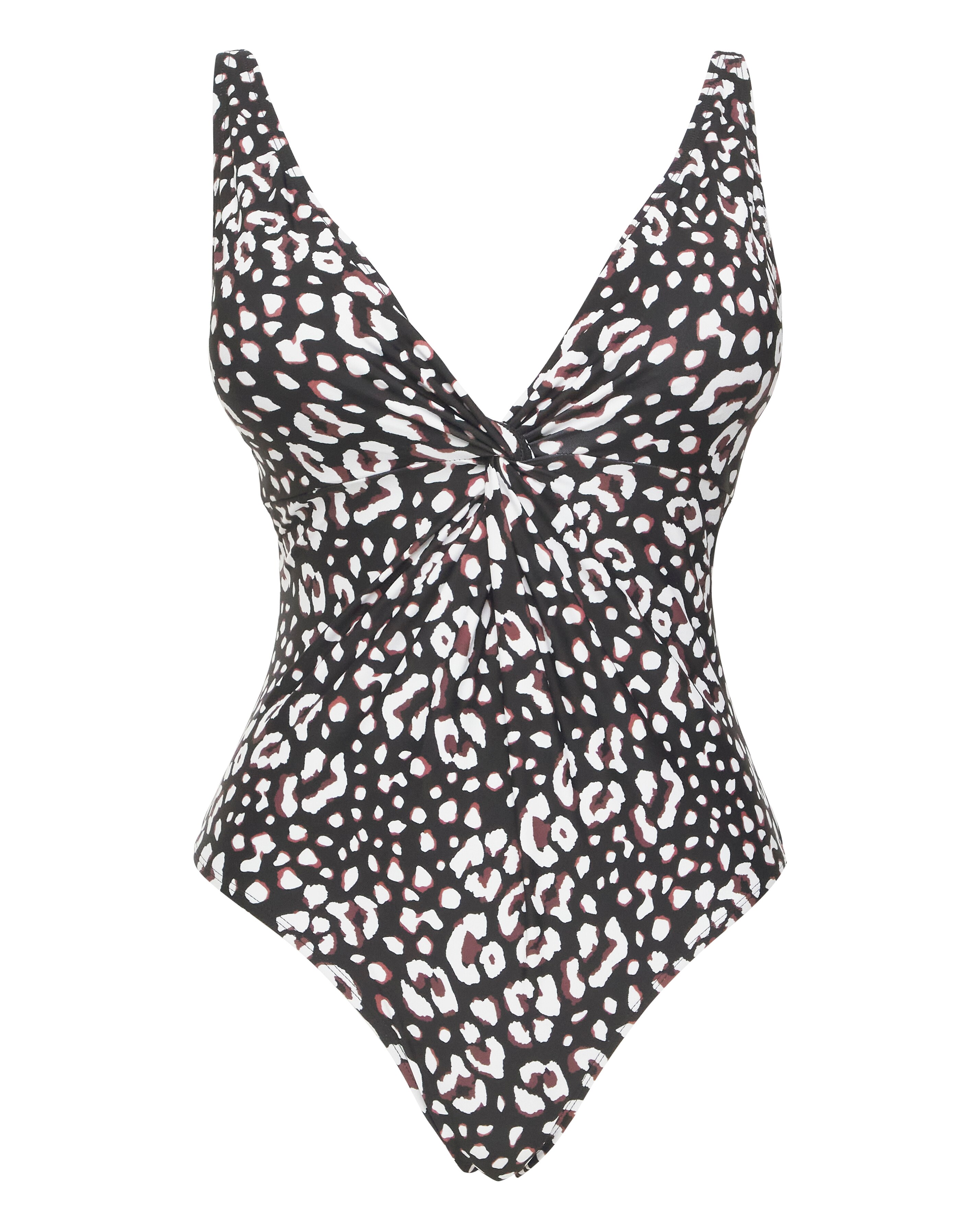 Animal Twist Front Non Wired Swimsuit