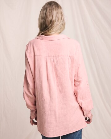 Julipa Longline Pure Cotton Textured Shirt