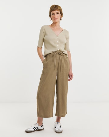 Lettuce Half Sleeve Rib Cardi